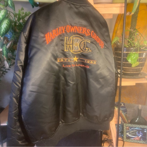 Harley-Davidson Black and Red Bomber Jacket - Picture 2 of 8